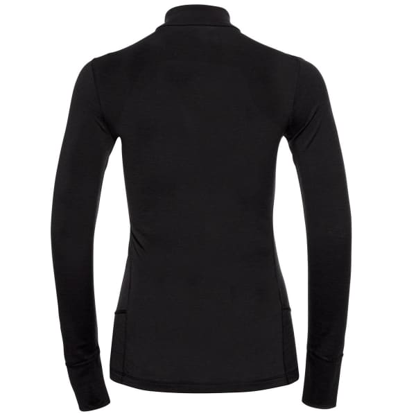 T-shirt thermique ODLO BL TOP TURTLE NECK L/S HALF ZIP MERINO 2 BLACK - BLACK