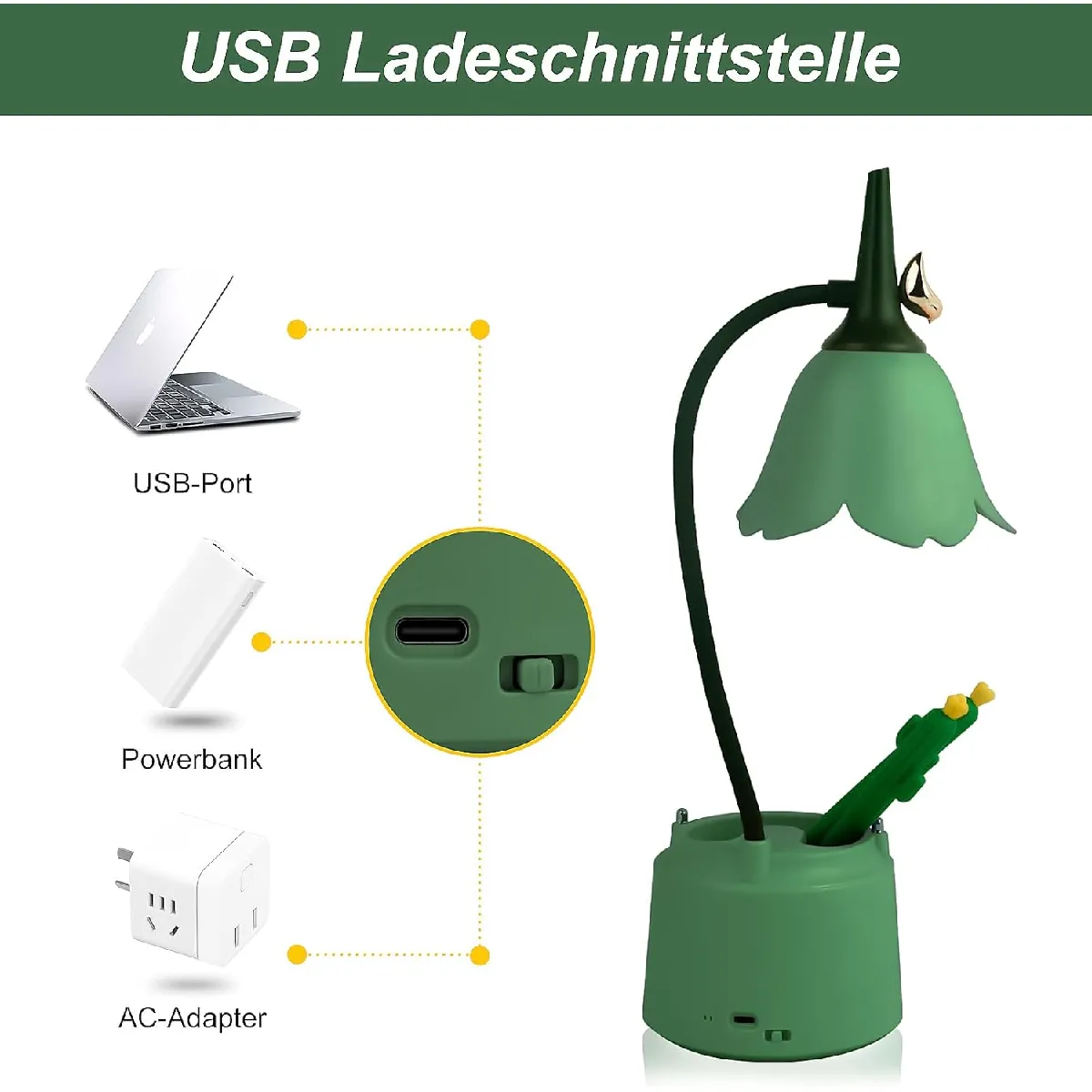 Lampe de Bureau LED Vert