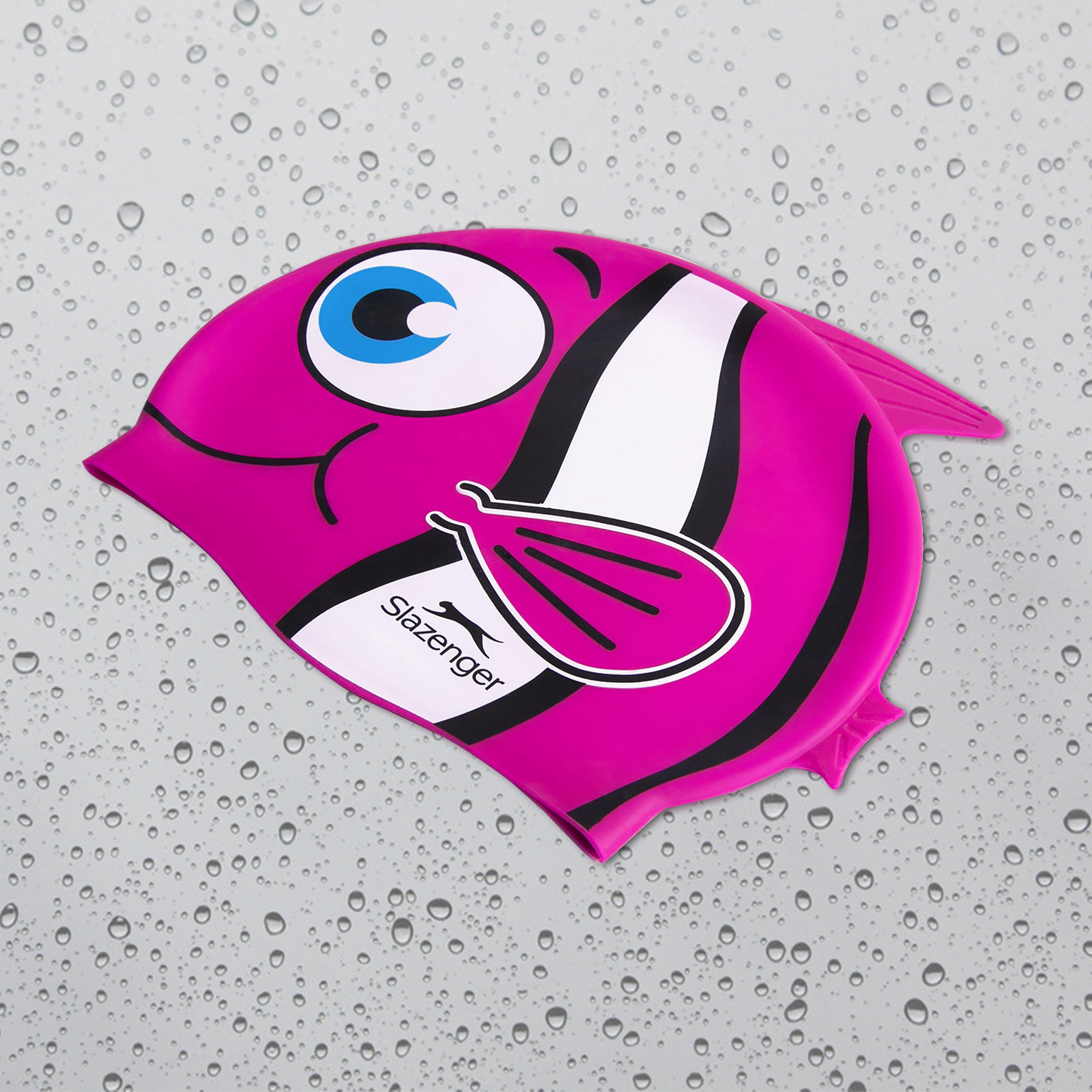 Slazenger Vibrant Fish Print Kids Swim Cap
