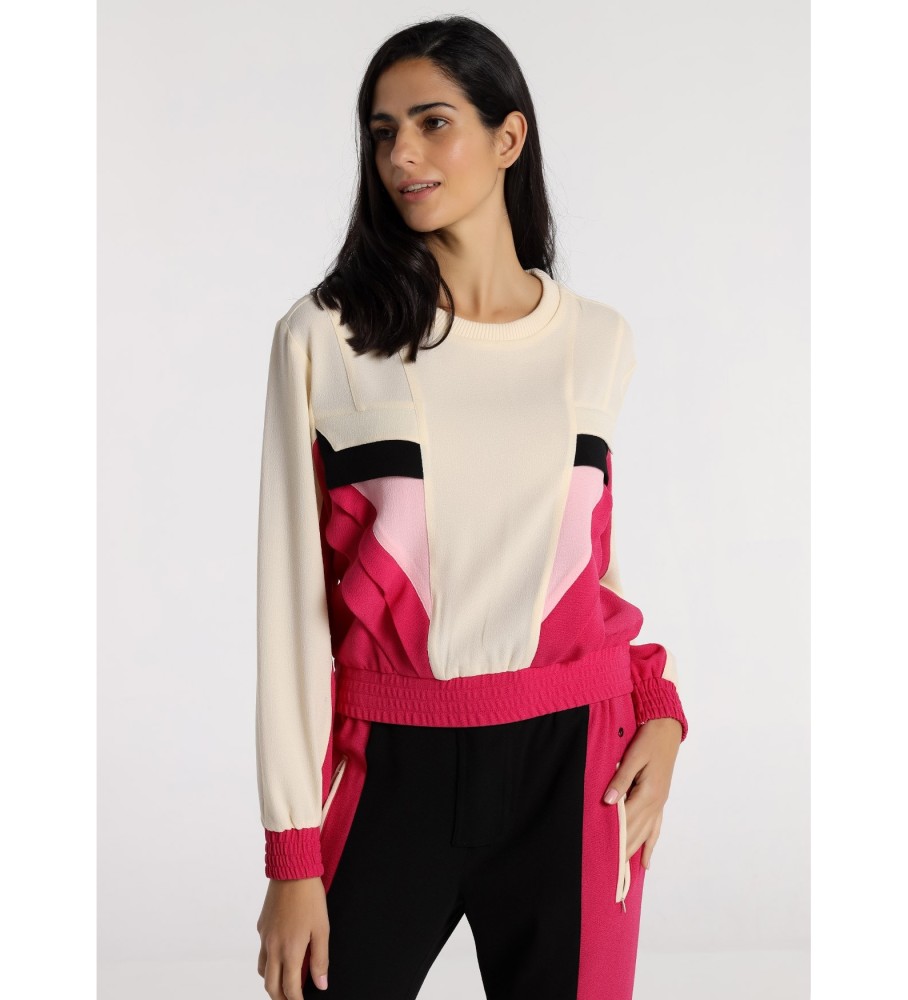 Victorio & Lucchino, V&L Sudadera 131634 Bege, Rosa