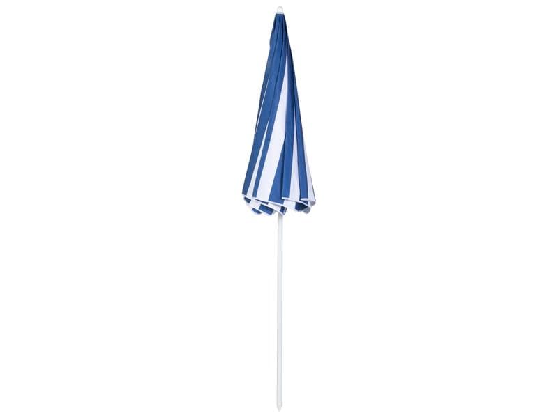 KOOR Sonnenschirm Marino 180 cm, Blau/Weiss Strandschirm mit Lichtschutzfaktor 50