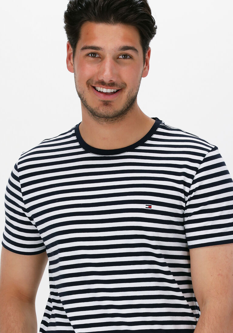 TOMMY HILFIGER donkerblauwe tommy hilfiger t-shirt stretch extra slim fit tee