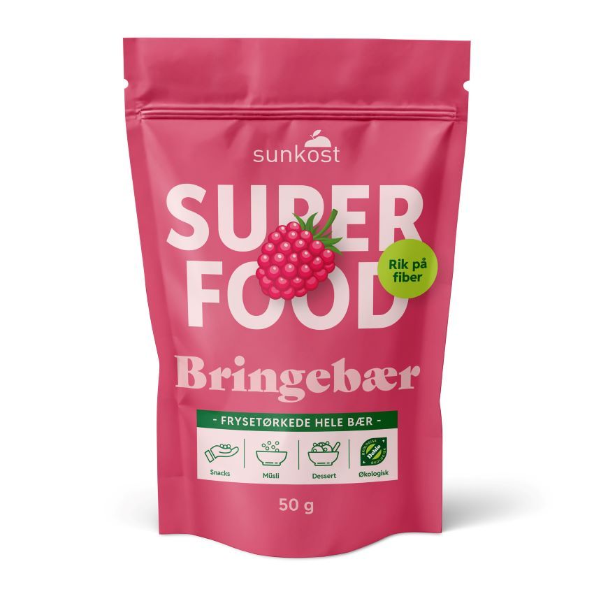 Frysetørkede Bringebær