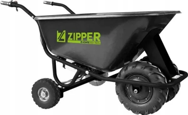 Zipper ZI-EWB300-160L, Electric garden cart, 4 hjul, Sort, 160 L, 300 kg, 1120 mm