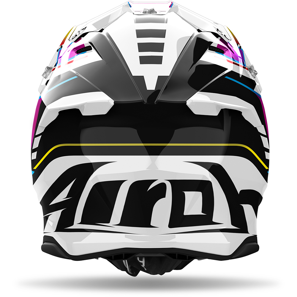 Airoh - Casque Twist 3 Rainbow Noir / Blanc / Violet / Brillant
