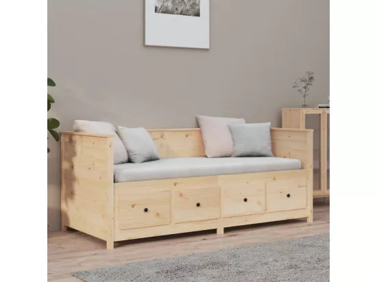 Lit de jour sans matelas 75x190 cm bois de pin massif