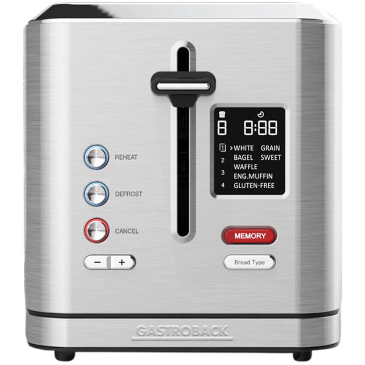 Design Digital brødrister 2 skiver, svart