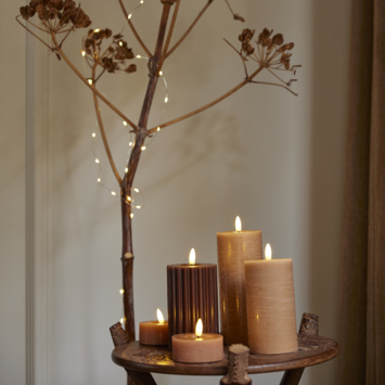 LED kaars wax donker bruin