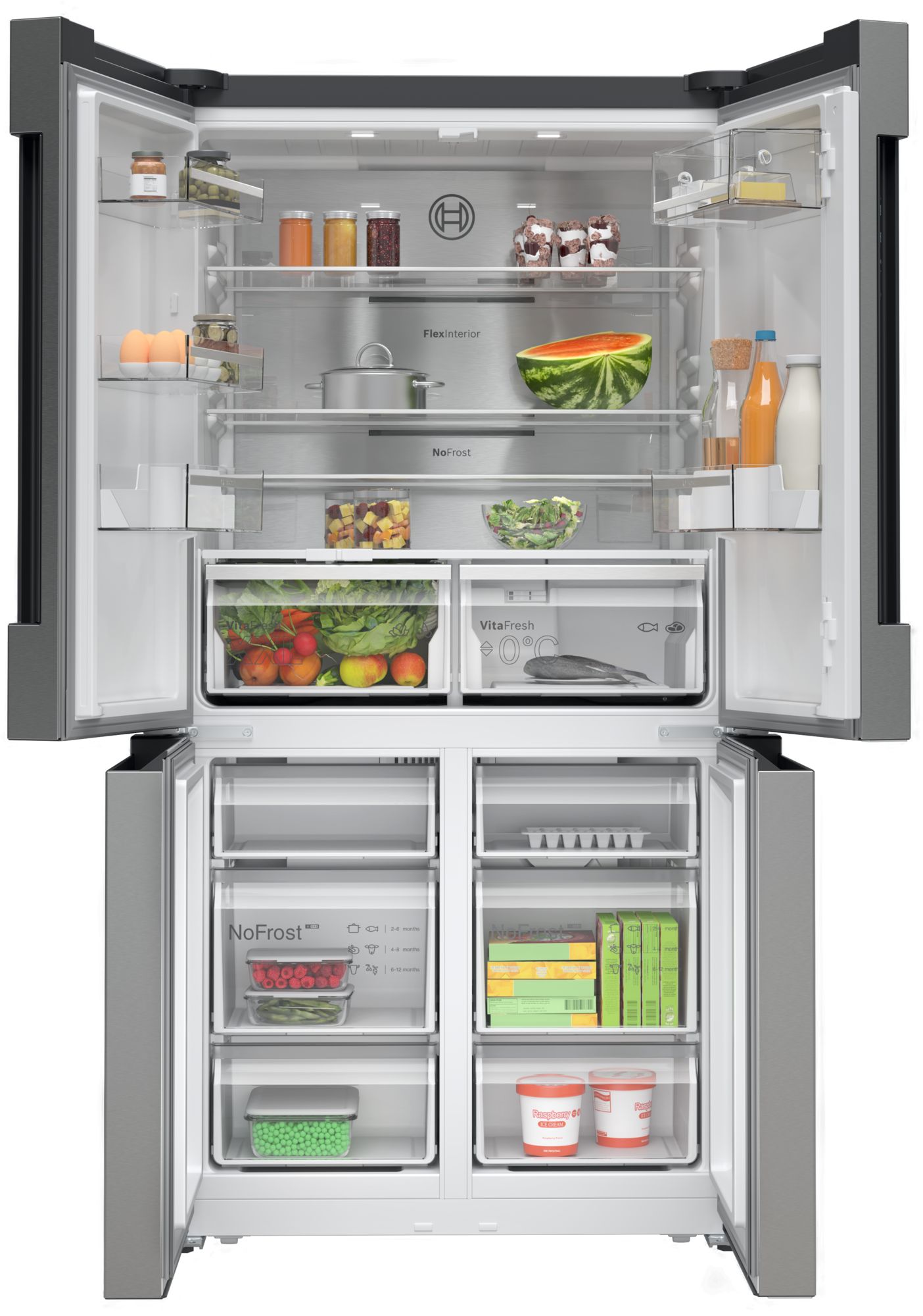 Série 6 Multidoor 183 x 90,5 cm Aço inoxidável resistente a impressões digitais KFN96APEA