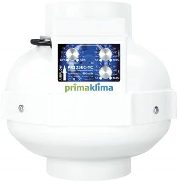 Abluft Set Grow EC Lüfter PK125EC-TC temperatur gesteuert 700 m³/h Prima Klima Filter + Nito Abluftschlauch