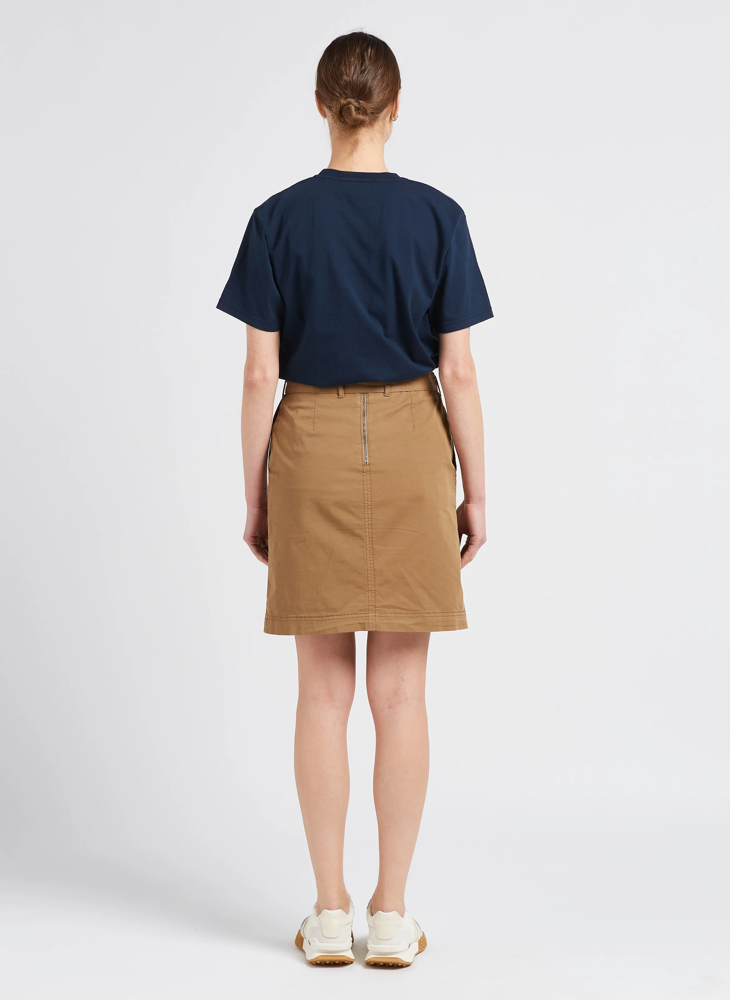 T-shirt col rond en coton biologique | Bleu