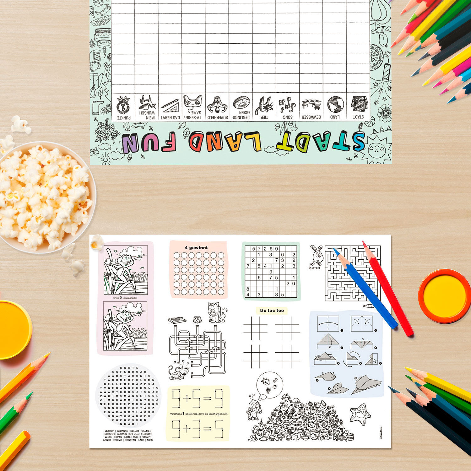 Papiertischset Family-Time