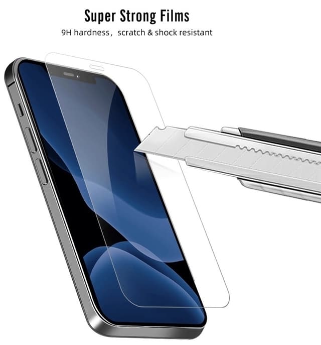 3-pak Mr Yes Fuldt dækkende skærmbeskytter i hærdet glas til iPhone 12 Pro Max