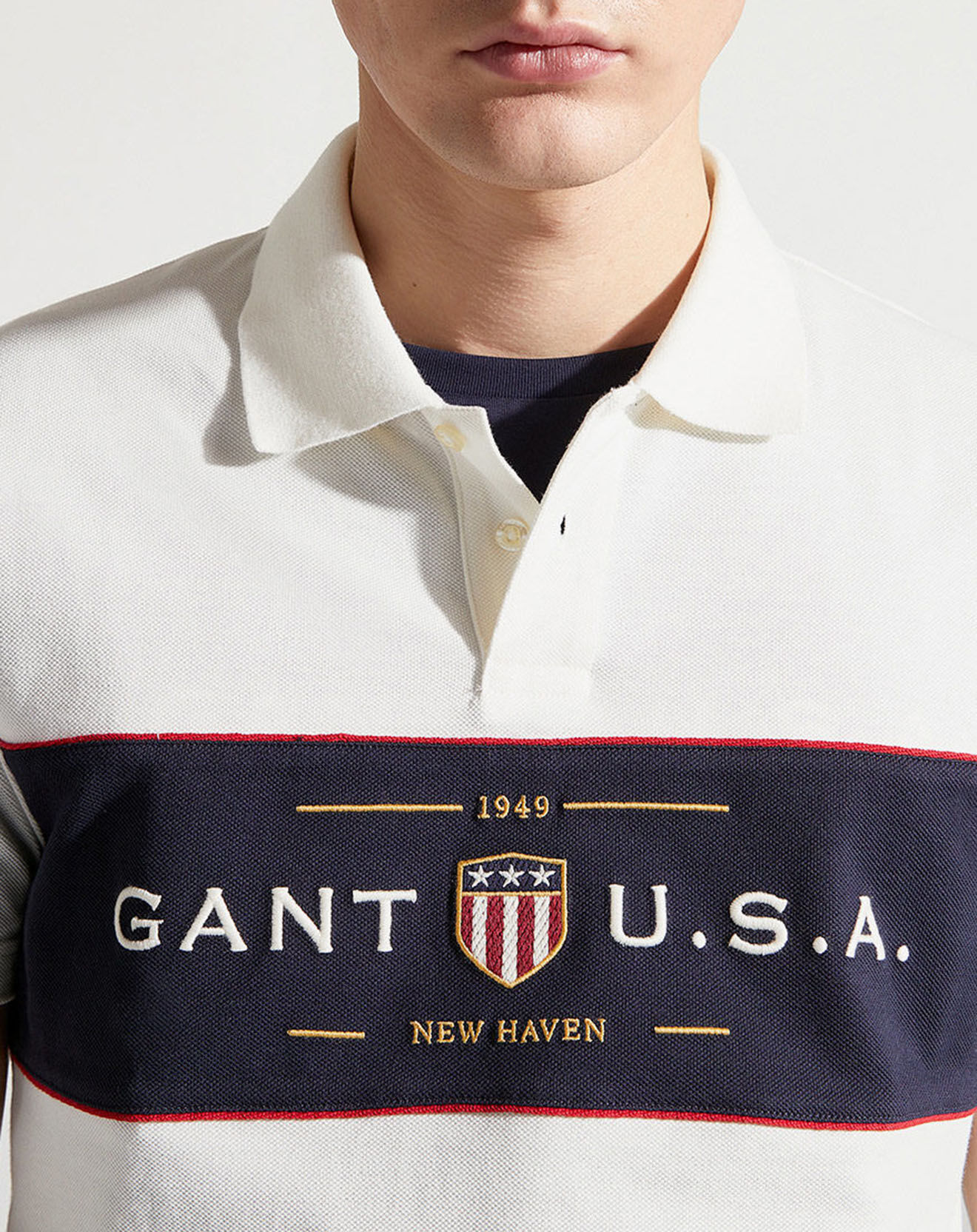 Gant Polo Regular Fit bande blanc
