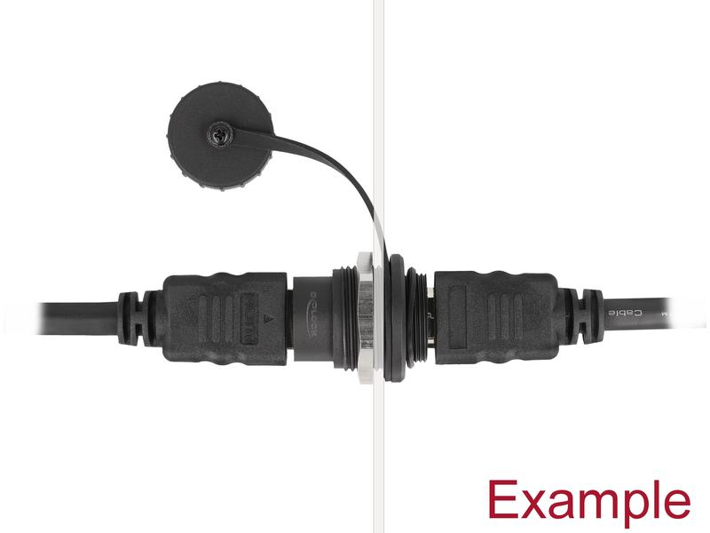 Delock HDMI-A Einbaubuchse  - Delock HDMI-A Einbaubuchse mit Staubschutzkappe