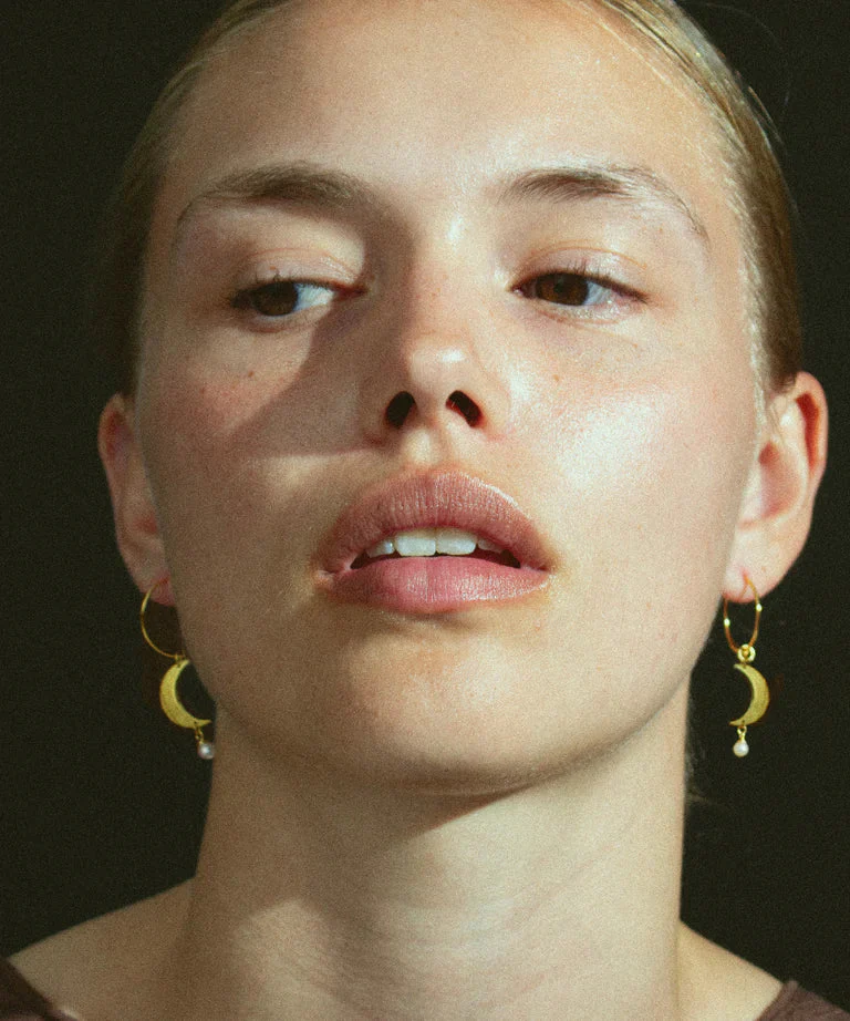 Jane Kønig Half Moon Creole with pearl golden