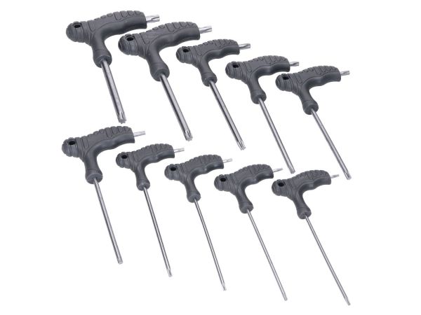 Silverline Torxnøglesæt m. holder, 10 dele