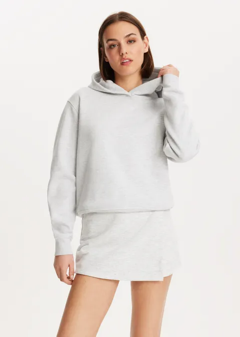 Hoodie met print nummer grijs (GRS.LME)