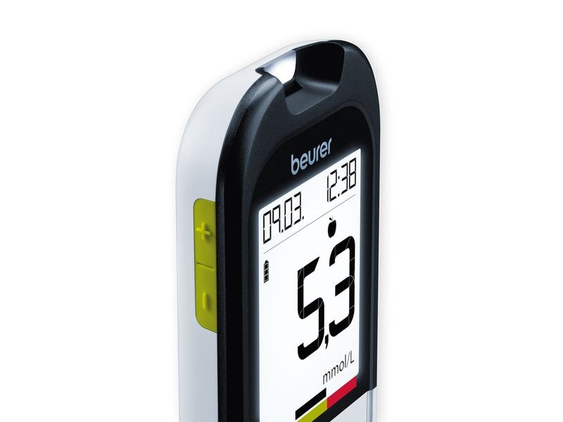 Beurer Blutzuckermessgerät GL 48 mmol/L Blutzuckermessgerät mit USB-Kabel