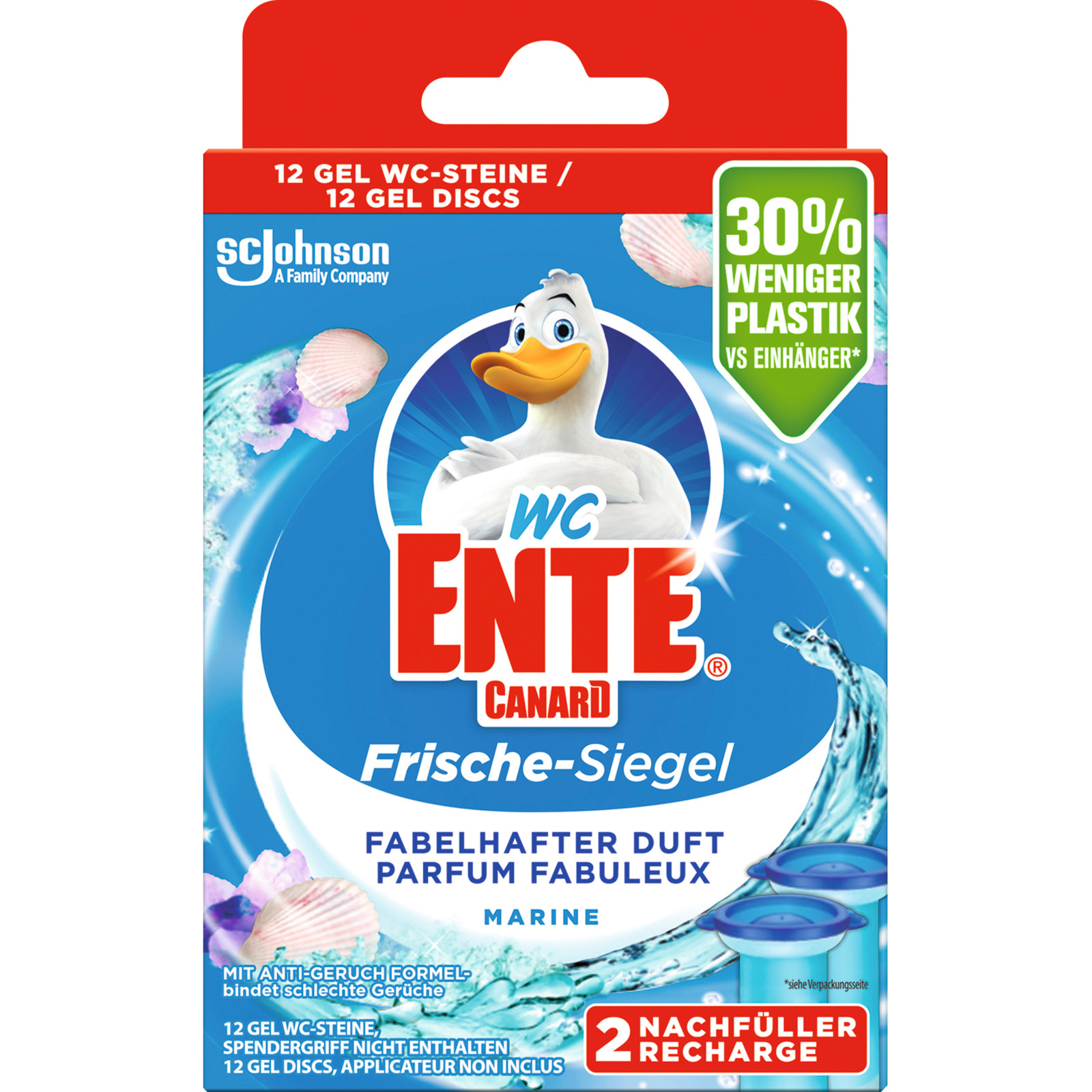 WC Ente Frische-Siegel Refill Marine 2 x 36 ml