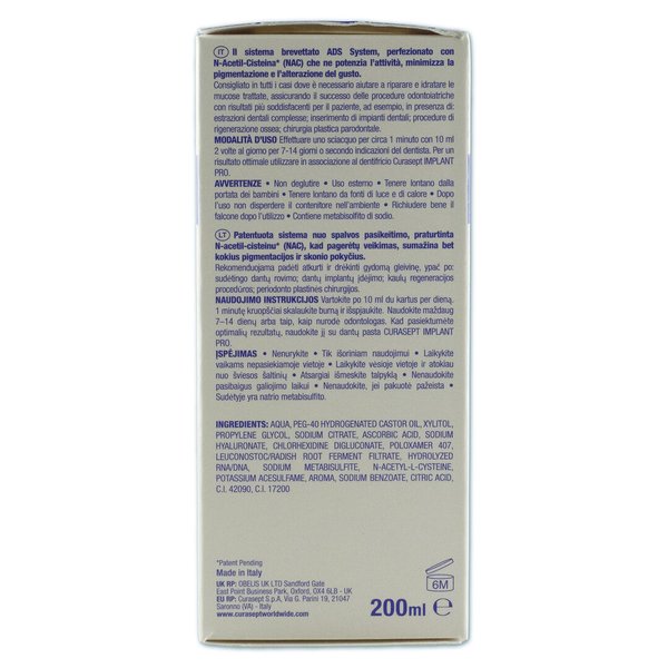 Curasept ADS DNA Implant Pro Mundspülung 0,20 % CHX (200 ml)