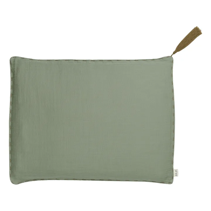 Numero 74 Coussin rectangulaire en coton bio | Sage Green S049