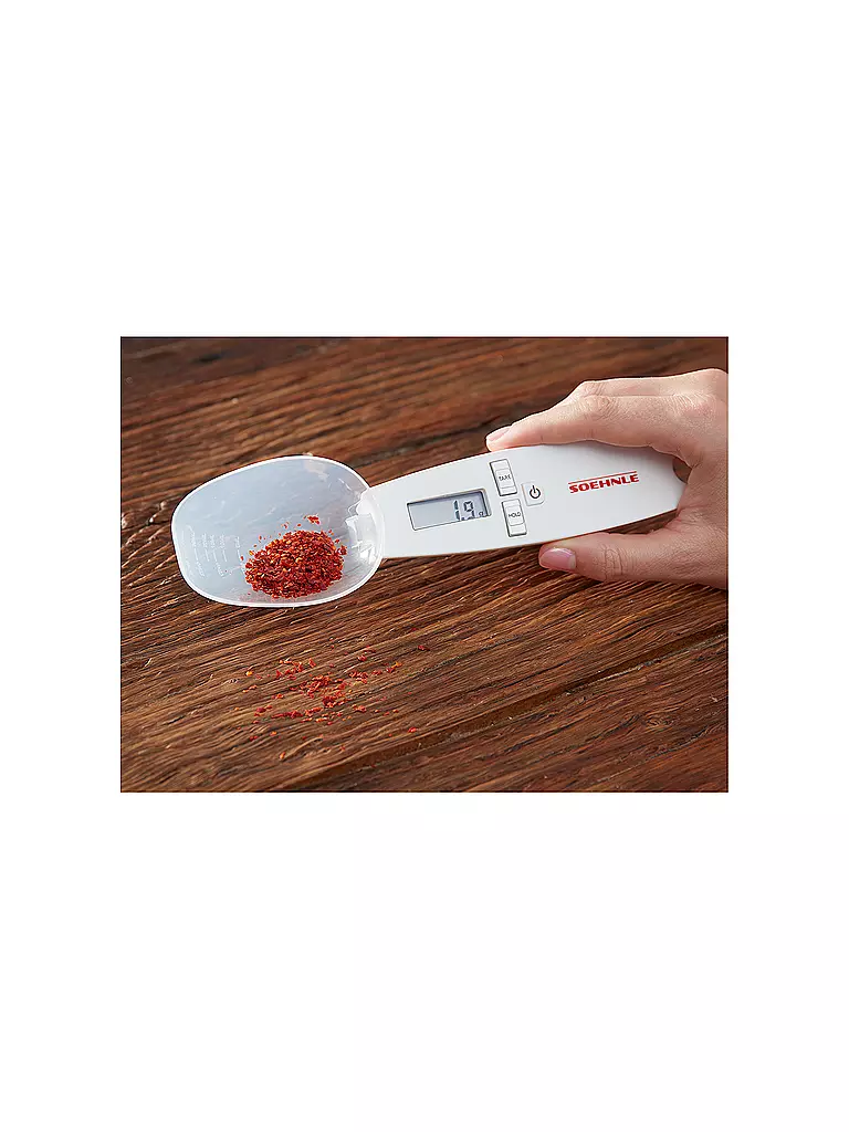SÖHNLE Digitale Küchenwaage - Löffelwaage COOKING STAR 500g Weiss weiss