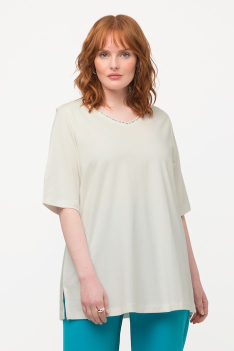 T-Shirt, A-Linie, V-Ausschnitt, Halbarm, Pima Cotton