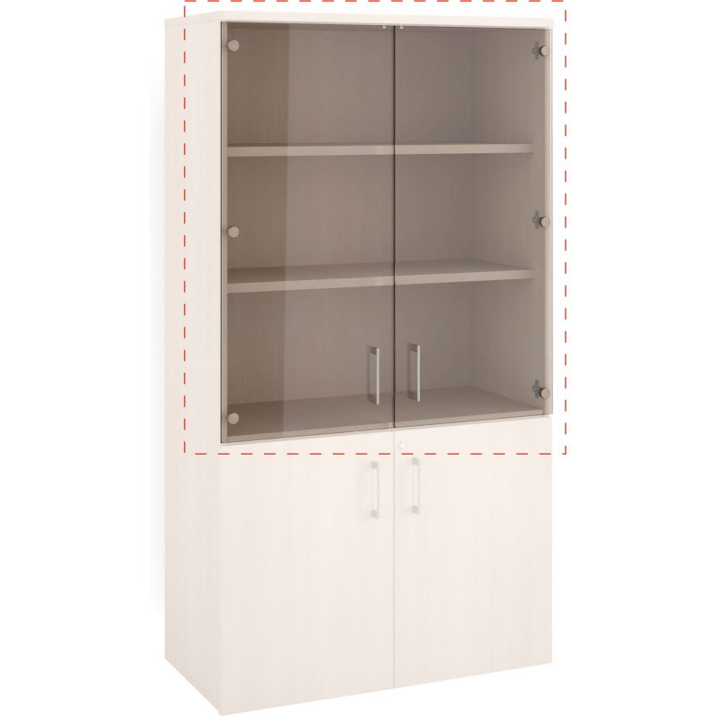 Portes verre ECLA pour bibliothèque haute ECLA L 100 x H 182 cm- lot de 2