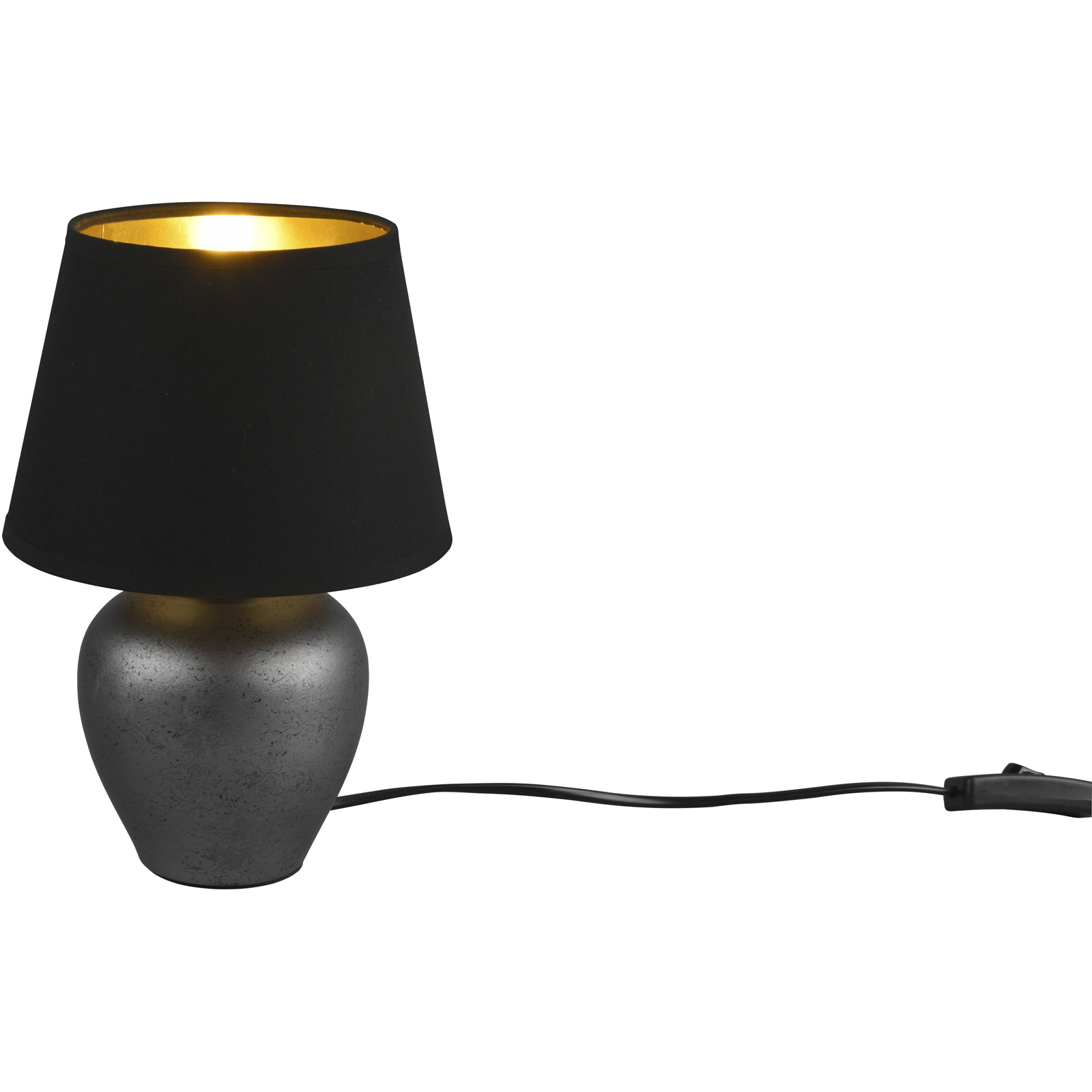 Tischleuchte - schwarz-anthrazit - 26 cm hoch