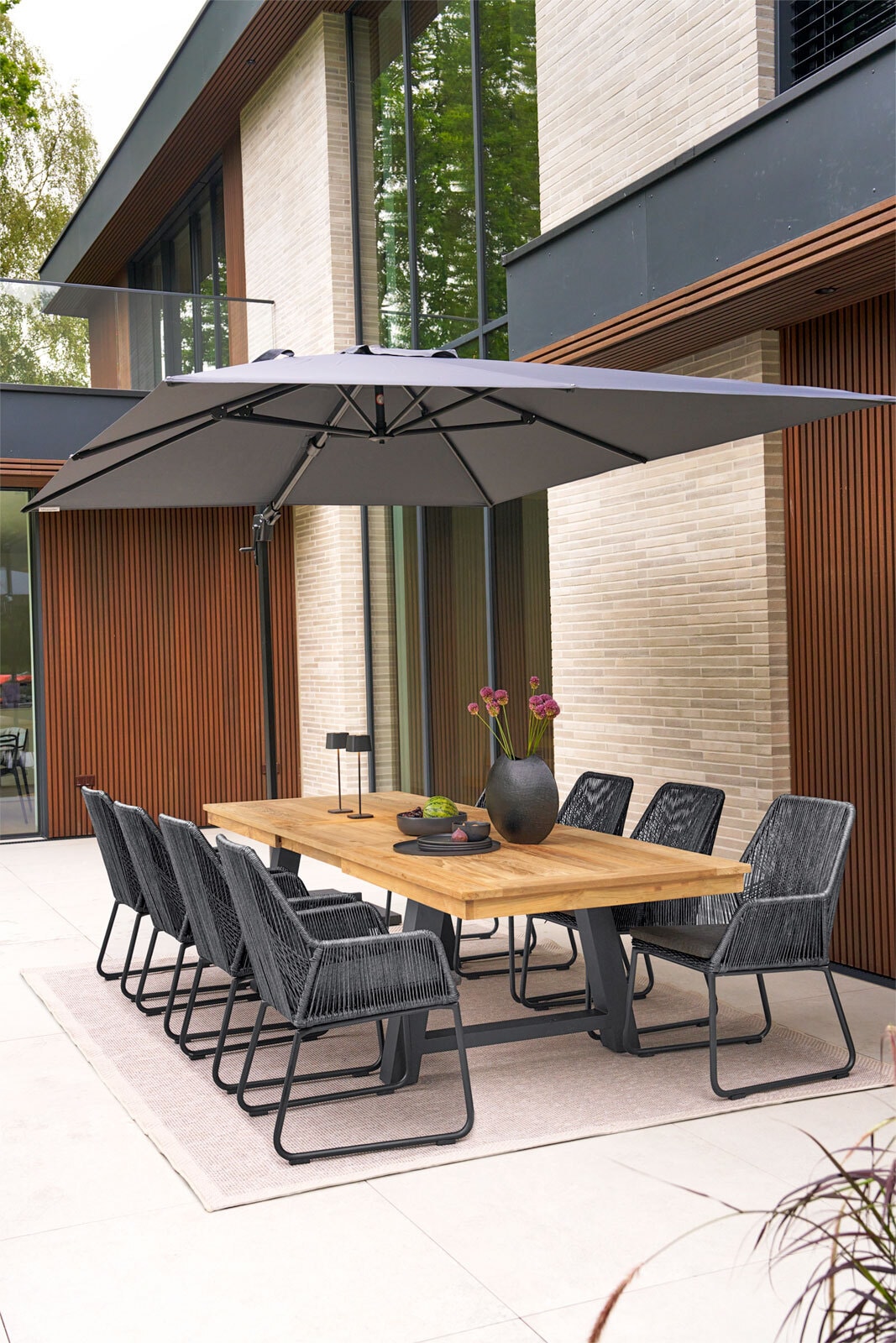 Garden FLAIR Ampelschirm NORMA 2-teilig 230 x 230 cm anthrazit