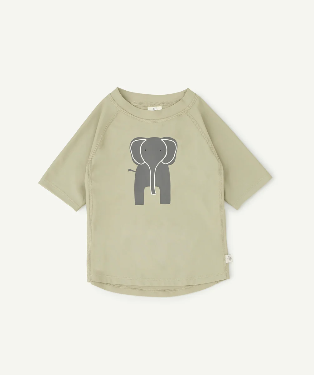 LASSIGT-SHIRT VERT ÉLEPHANT ANTI-UV BÉBÉ