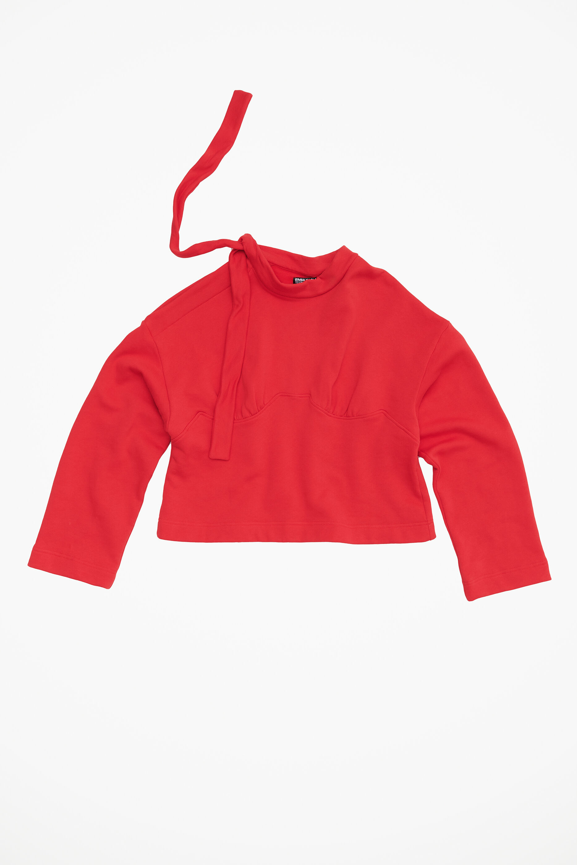 Moletom vermelho estilo bustiê