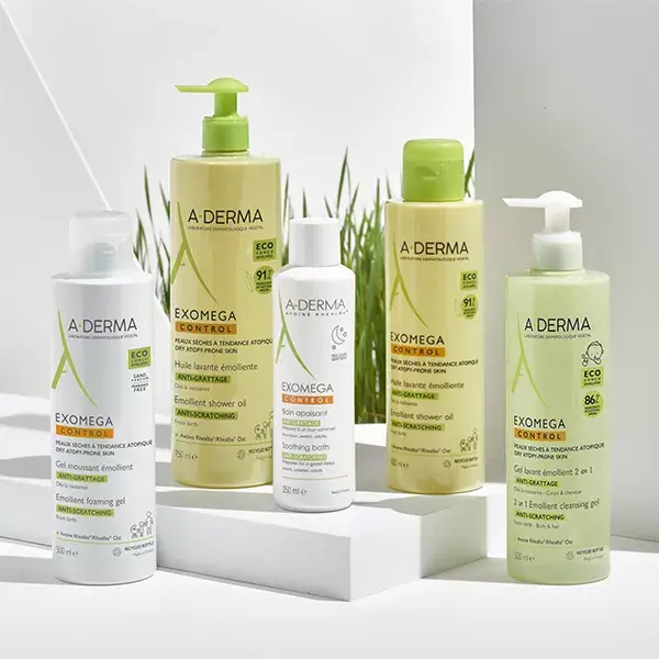 A-Derma Exomega Control Gel Moussant Émollient Anti-Grattage 500ml