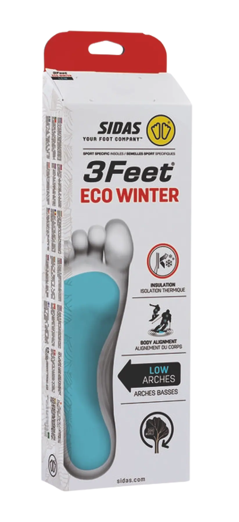Sidas 3Feet Eco Winter Low Indlægssåler - Såler Skistøvler