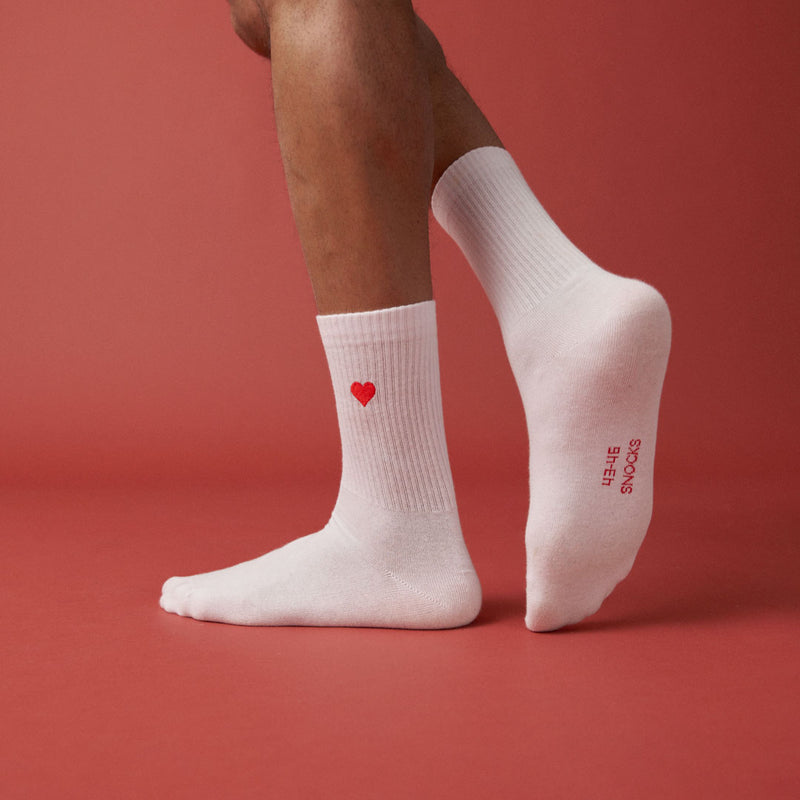 Tennissocken aus Bio-Baumwolle Mix (Love)