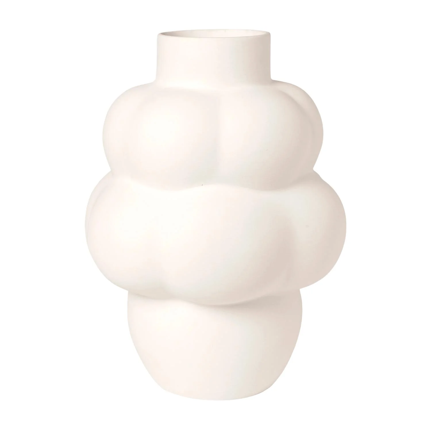 Louise Roe  Balloon Vase #04 Grande, Raw White - Ø13 cm/H42 cm