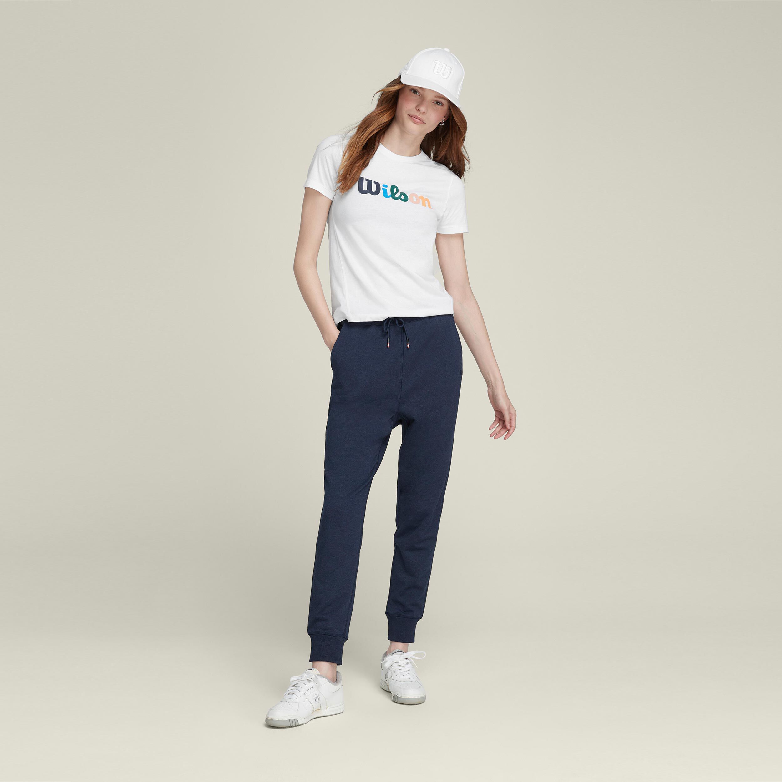 Wilson Slim Jogger Pantalon Survêtement Femmes - Bleu Foncé