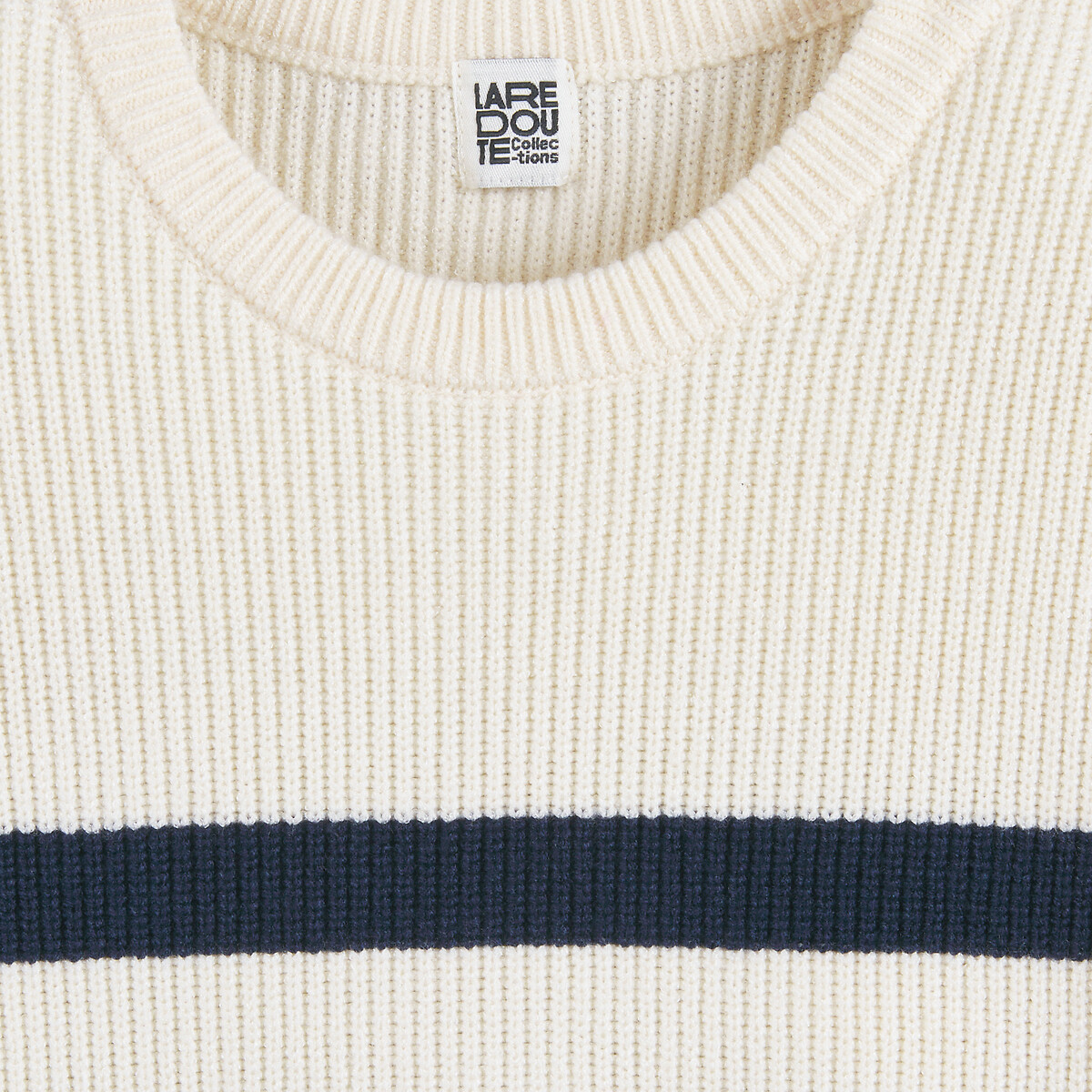 COLEÇÕES LA REDOUTE<br>Suéter listrado de gola redonda
