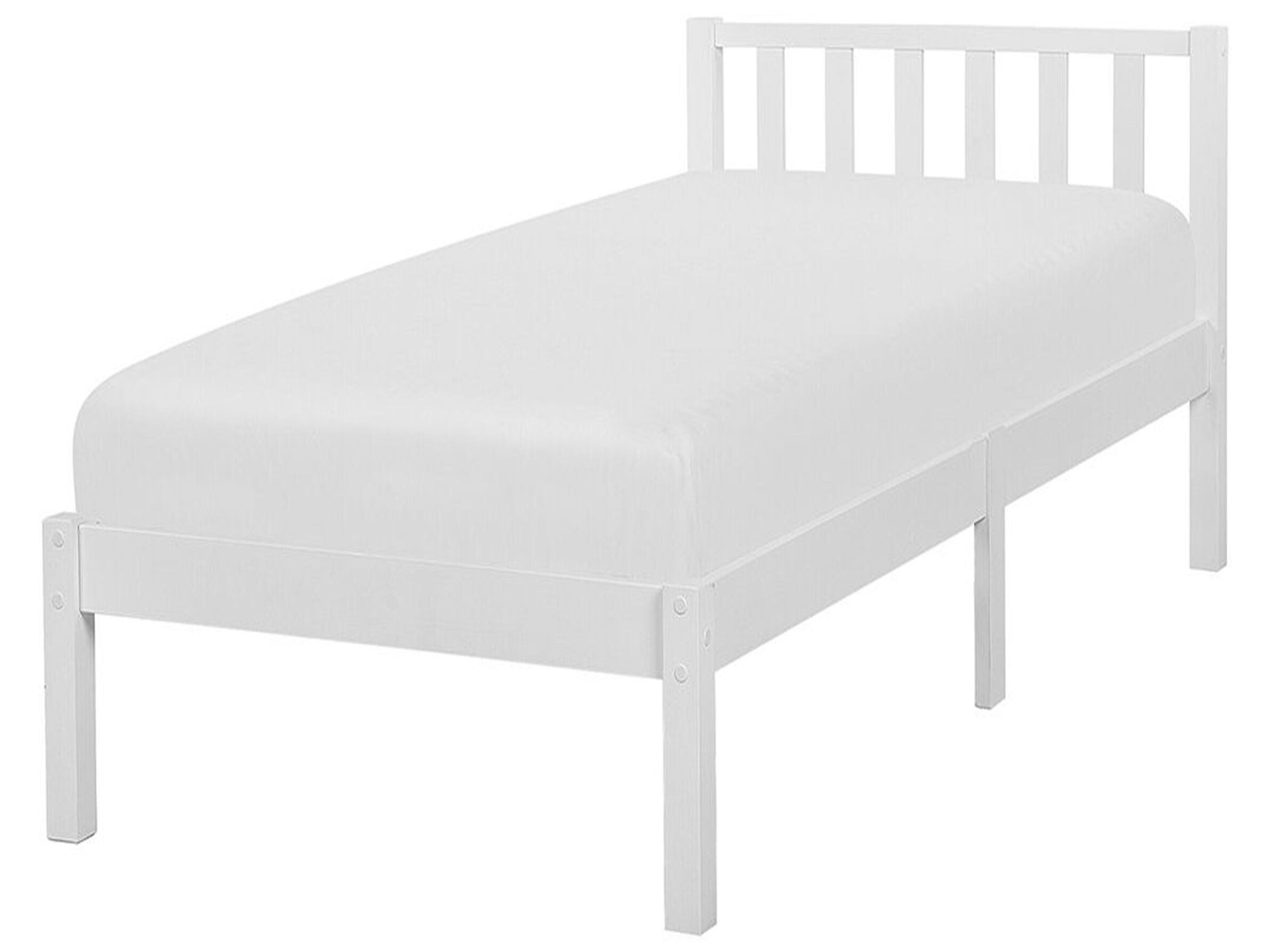 Bed Dennenhout FLORAC 90 x 200 cm Wit