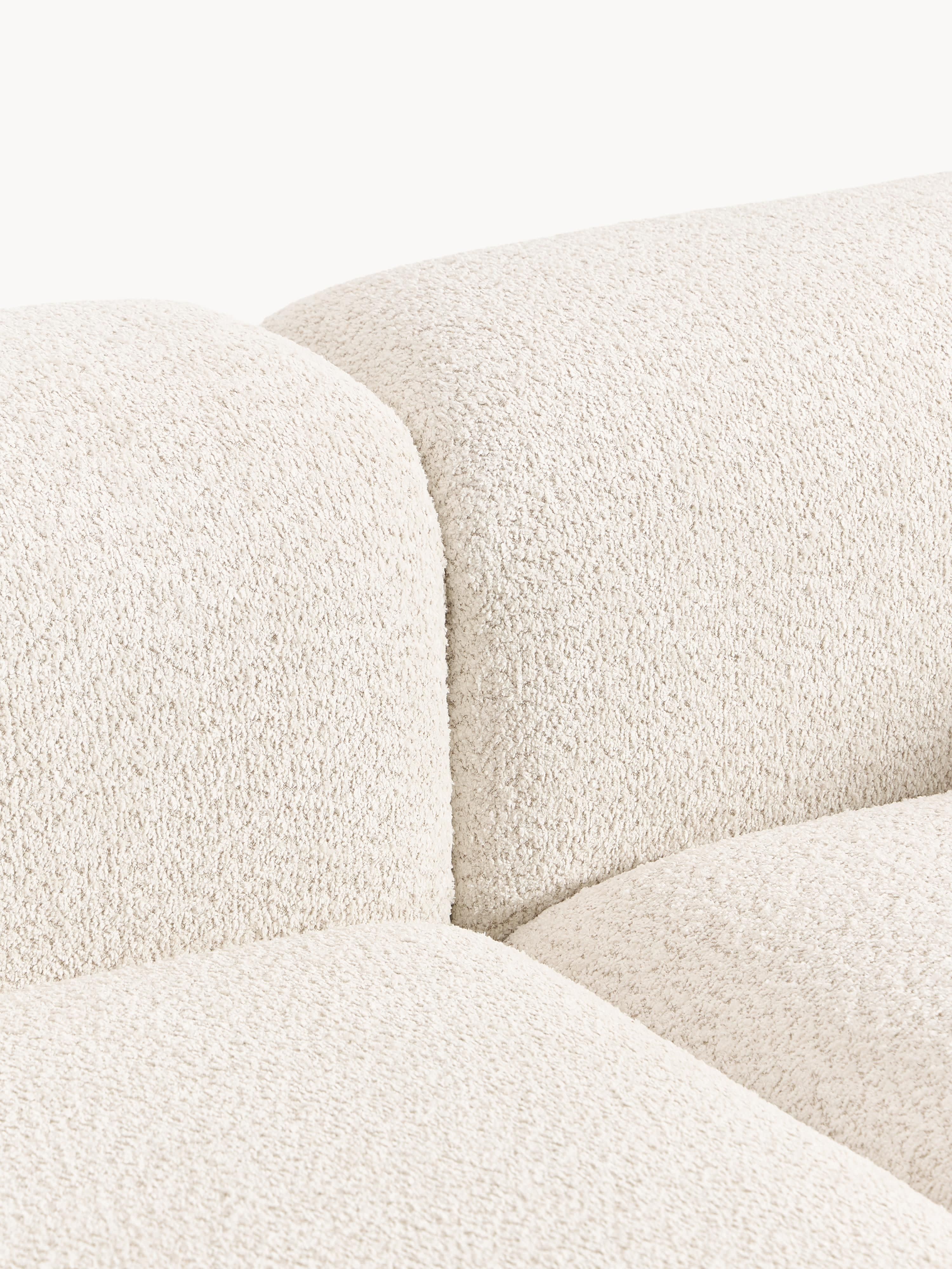 Modulaire hoekbank Natalie van teddy-bouclé
