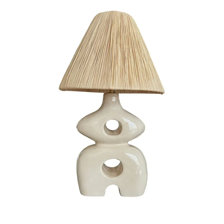 Beldy Lampe à poser en céramique Uranie | Blanc