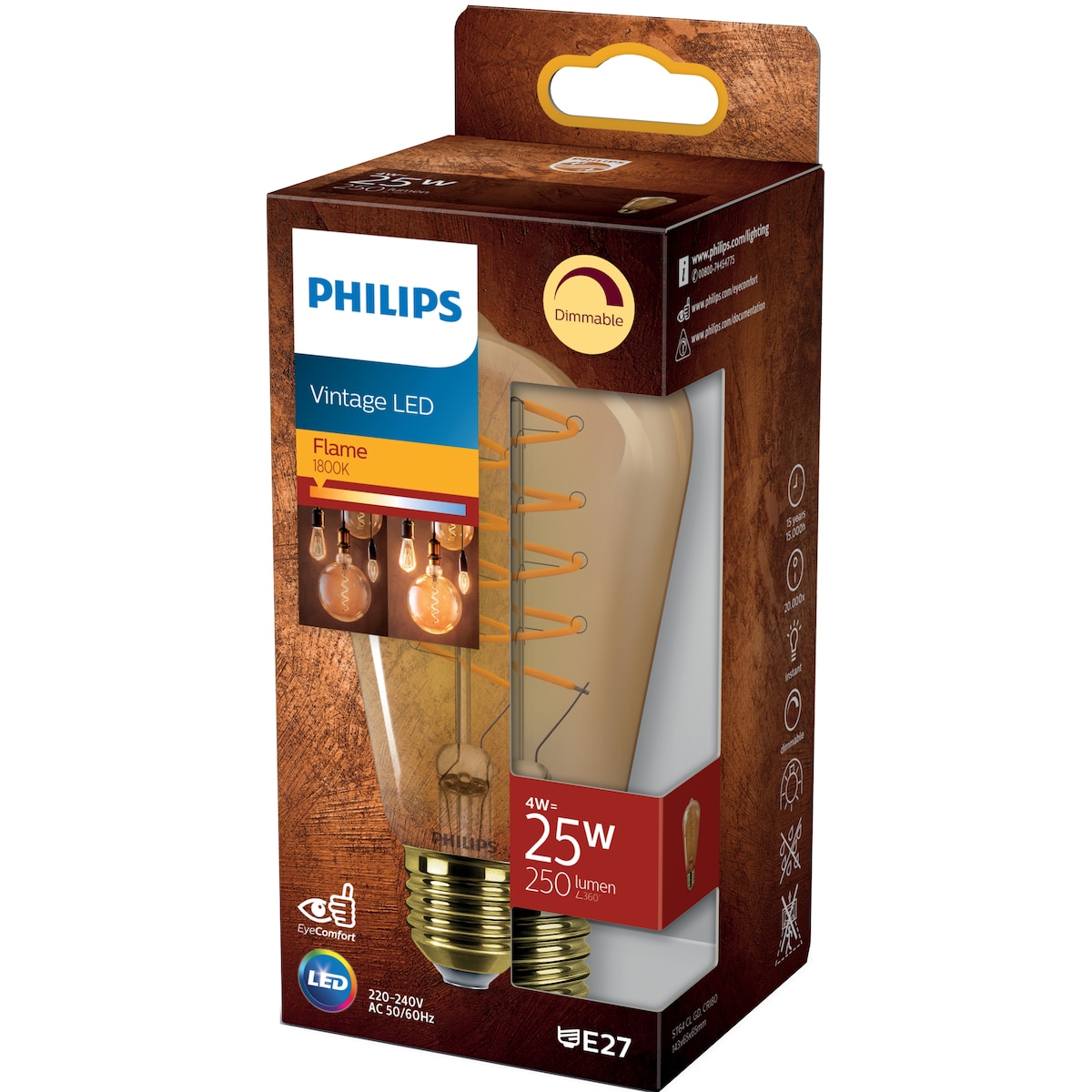 Philips LED pære 4W E27