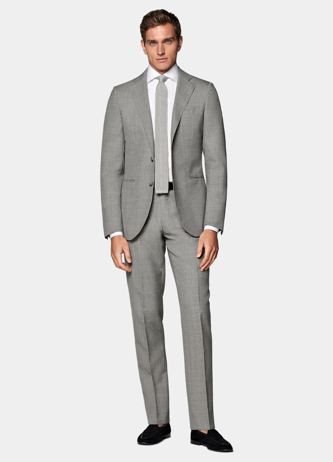 Costume Perennial Lazio coupe Tailored gris clair