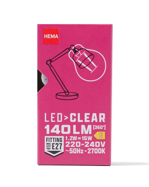 ampoule led clear E27 2,1W 140lm