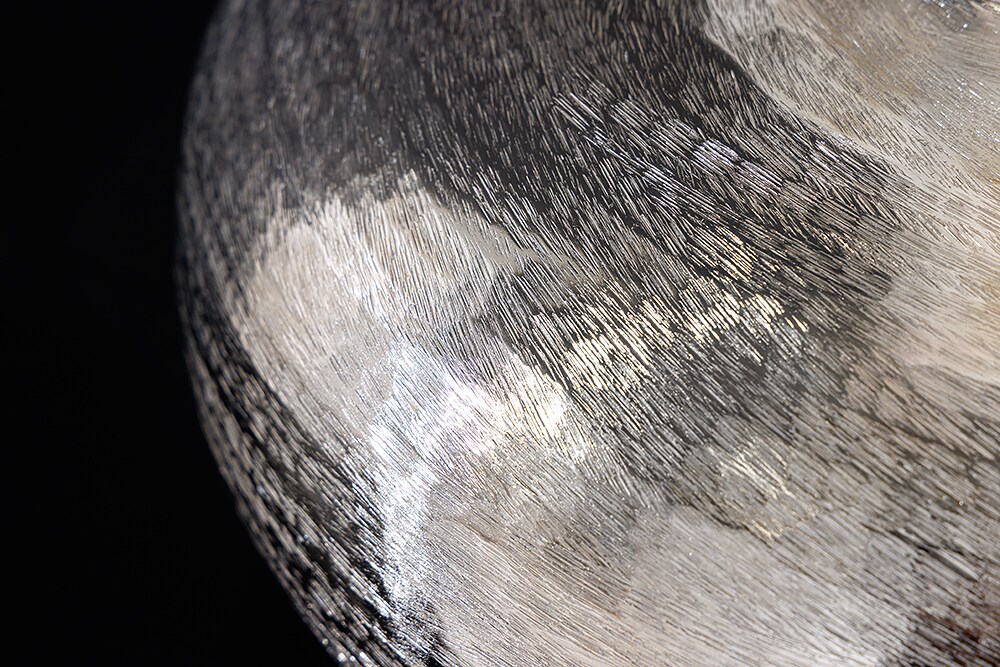 riess-ambiente Vase ABSTRACT ORIENT - modern Deko 35cm silber rund Metall Hammerschlag-Design