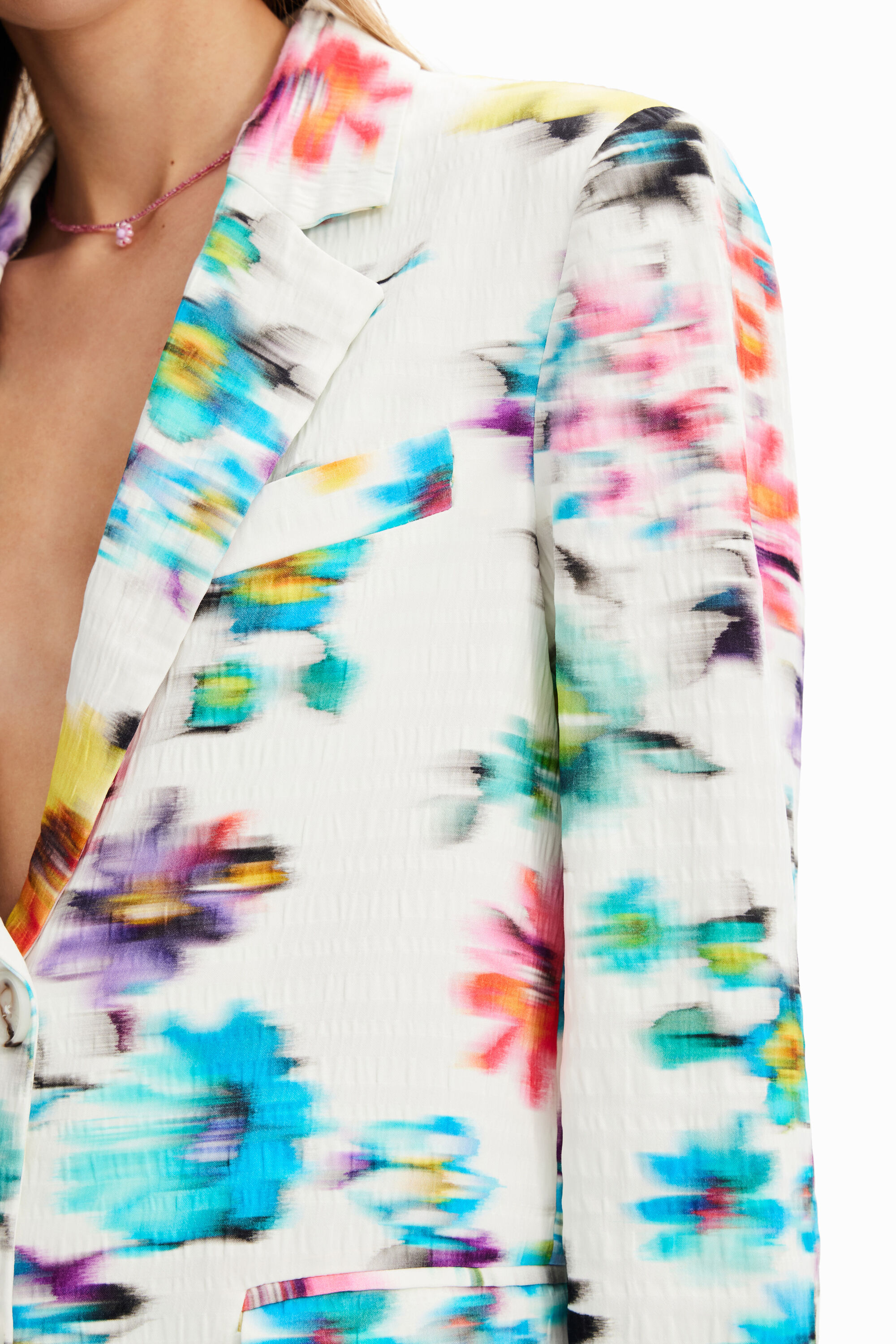 Blazer fleurs texture