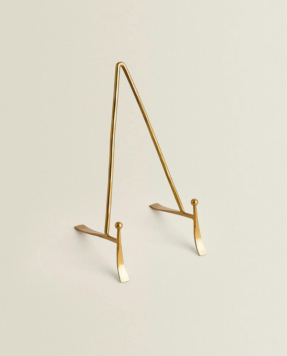 SUPORTE DE EXIBIÇÃO EM METAL DOURADO