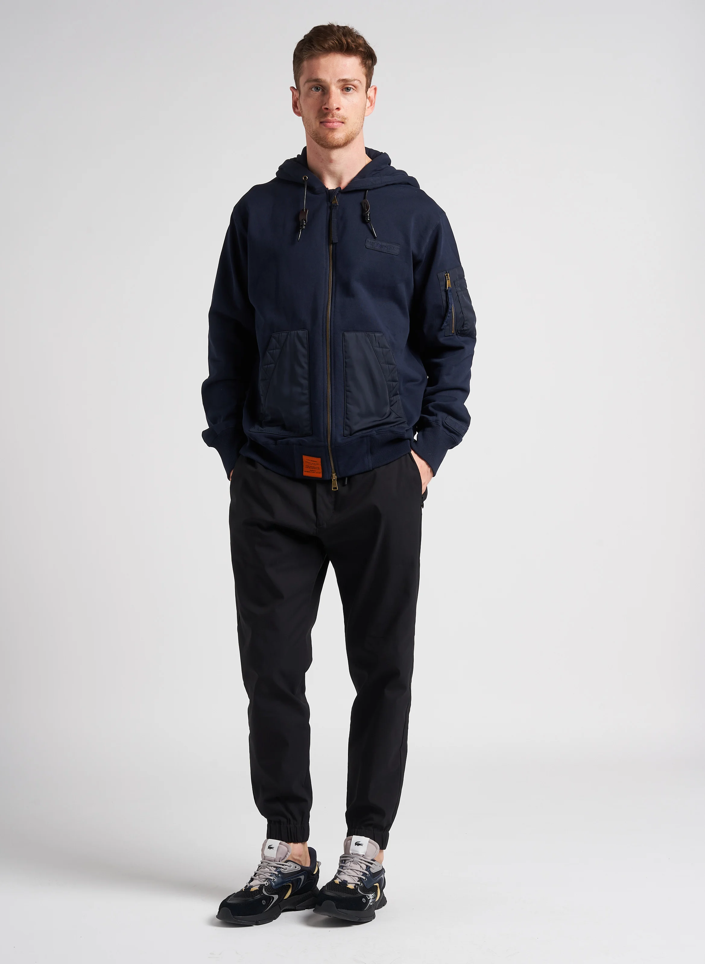 RANGER - Veste bombers à capuche en coton | Bleu