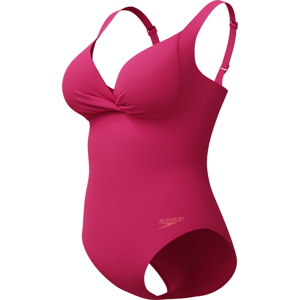 Speedo Shaping Cross Knot Badeanzug Damen raspberry fill